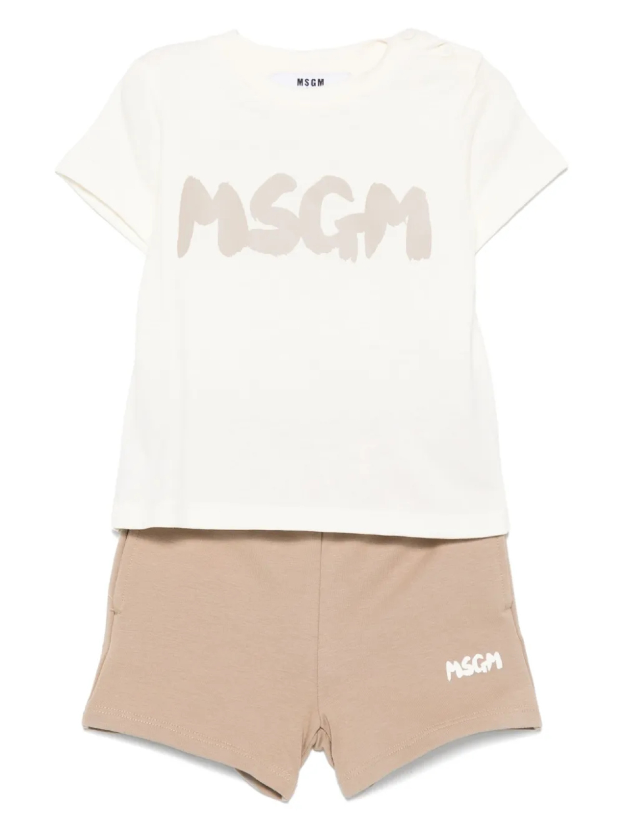 

MSGM Kids комплект из футболки и шортов с логотипом, нейтральный