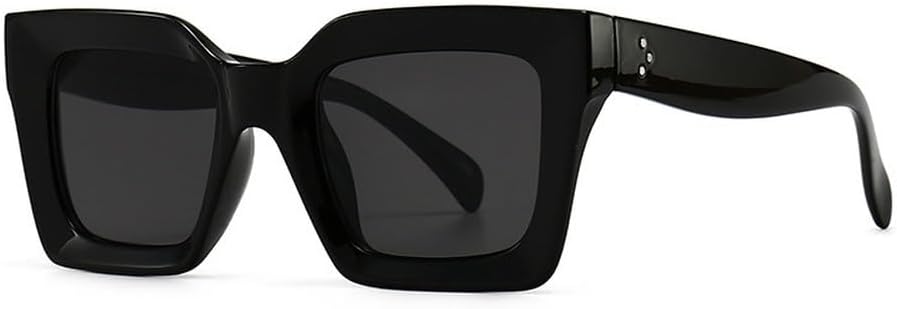 

Ретро-солнцезащитные очки «кошачий глаз» для женщин, модные сине-фиолетовые квадратные солнцезащитные очки для мужчин и женщин, защита от УФ-излучения UV400, очки для ногтей WNCKSQ, Black Gray