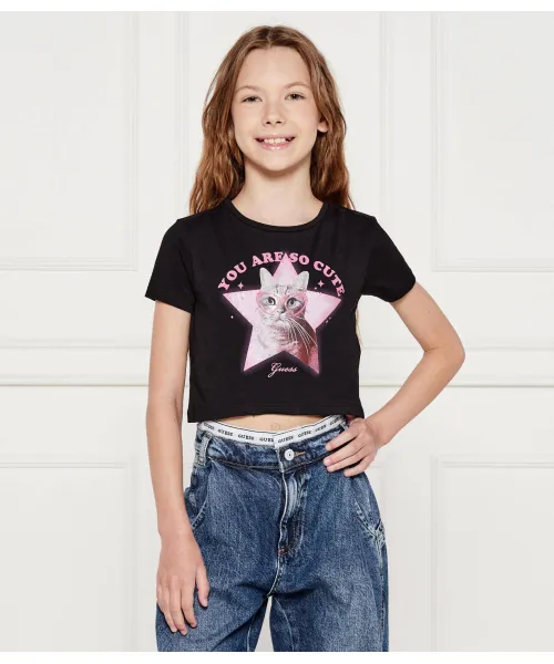 

Футболка Cropped fit Guess, черный