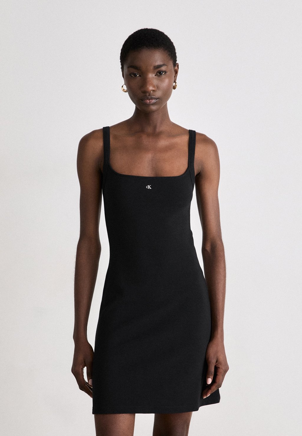 

Платье из джерси SOFT FIT FLARE DRESS Calvin Klein Jeans, черный