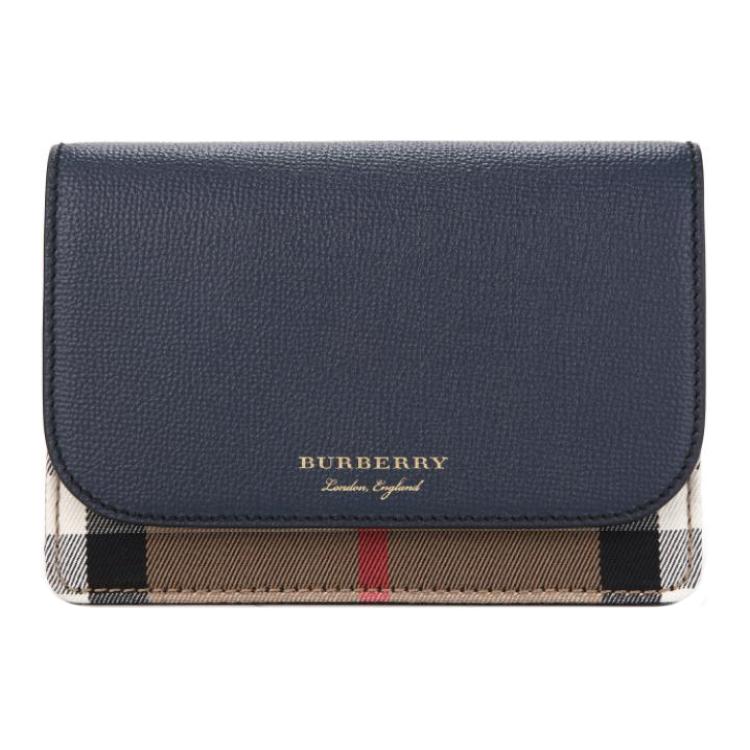 

Винтажная хлопковая сумка через плечо с кожаной отделкой, повседневная женская модель, чернильно-синий цвет Burberry