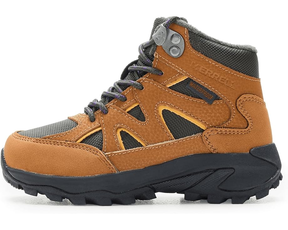 Детские треккинговые ботинки Merrell Moab Speed 2 Peak Waterproof (Little Kid/Big Kid) Merrell Kids, Tan/Olive — фото 4