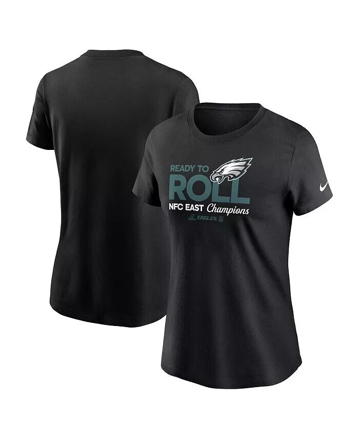 

Женская черная футболка Philadelphia Eagles 2024 NFC East Division Champions Locker Room Trophy Collection Nike