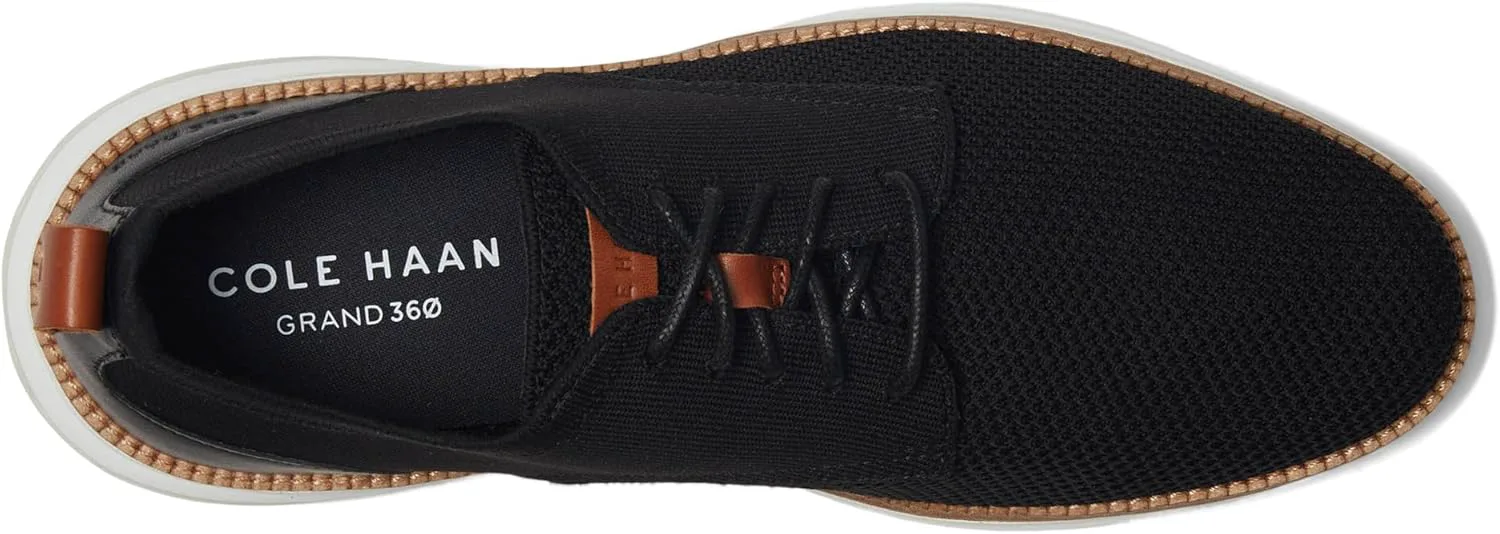 Мужские туфли Cole Haan Grand Hurrion Stitchlite с гладким носком, черный/слоновая кость — фото 2