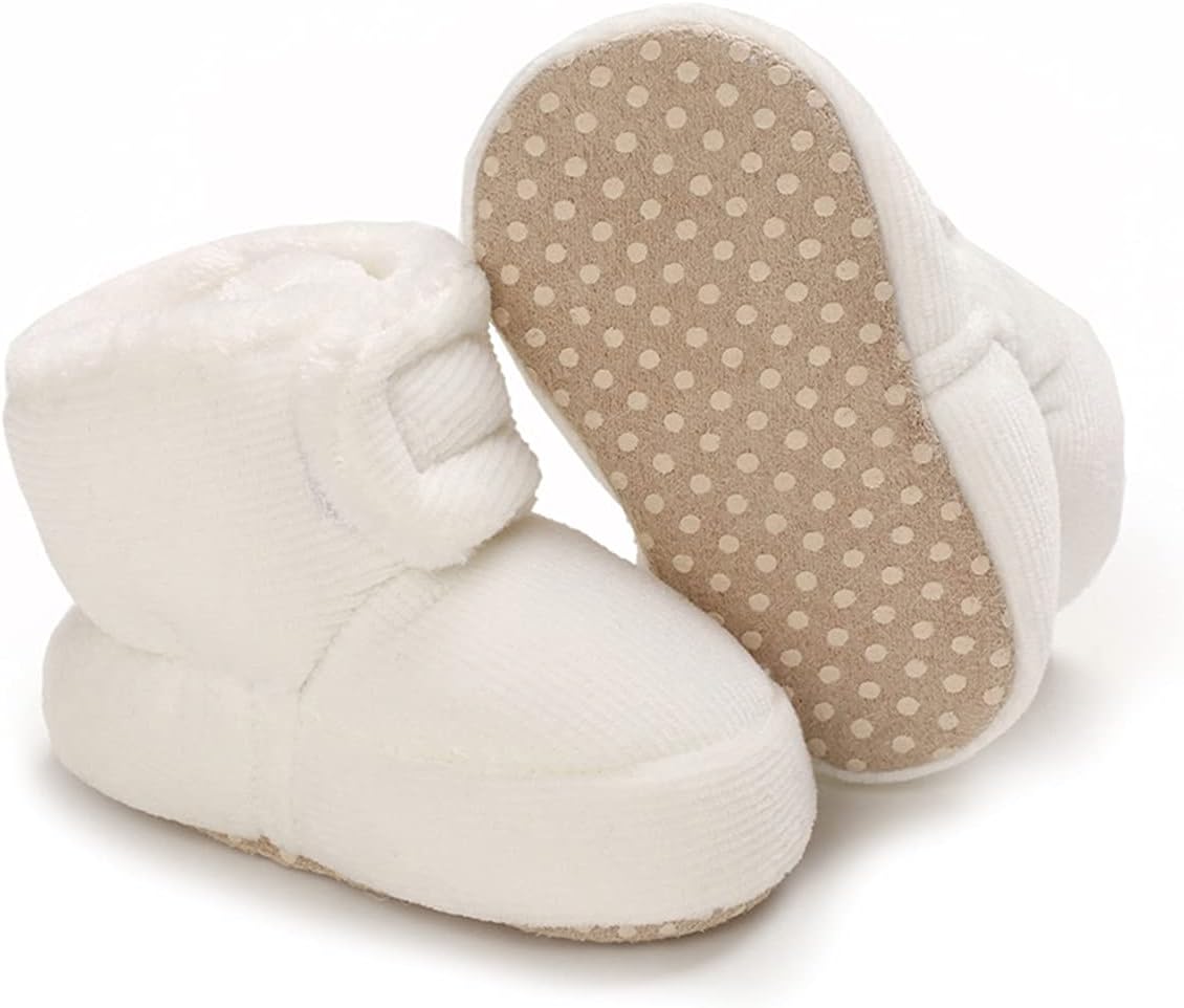 

Ботинки для новорожденных мальчиков и девочек E-FAK, зимние снежные с бантиком, с мягкой подошвой, противоскользящие, теплые, для малышей и начинающих ходить, 03 White