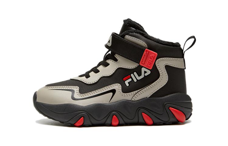 

Прочные дышащие детские беговые кроссовки Black Fire Red для детей 3-7 лет FILA KIDS