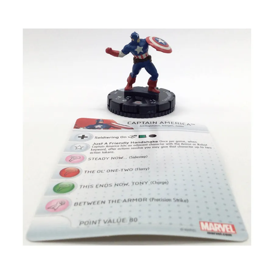 

Капитан Америка № 001 (С), Marvel HeroClix - Civil War Organized Play - Singles