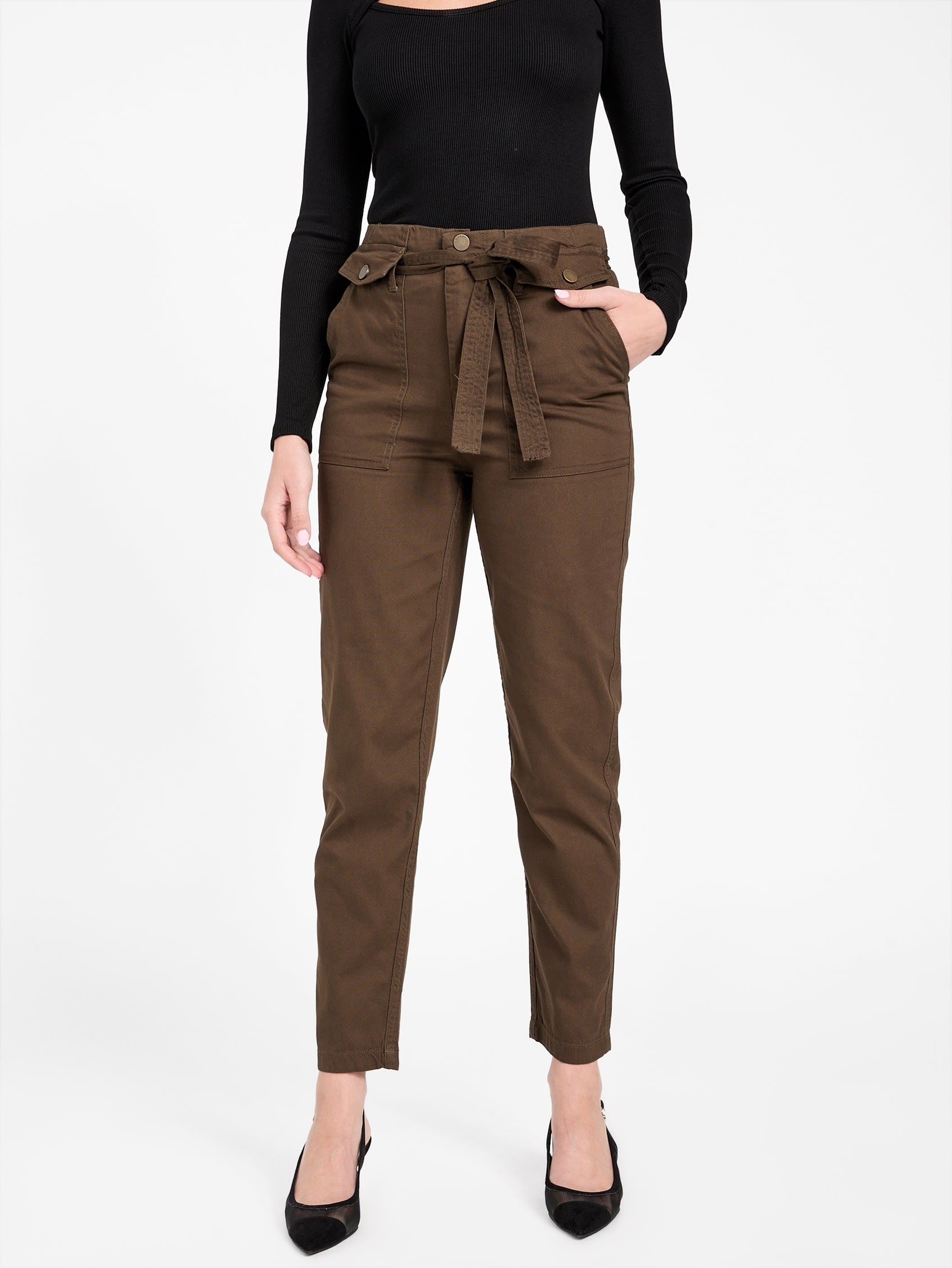 

Брюки из твила Olinda Guess Factory, зеленый