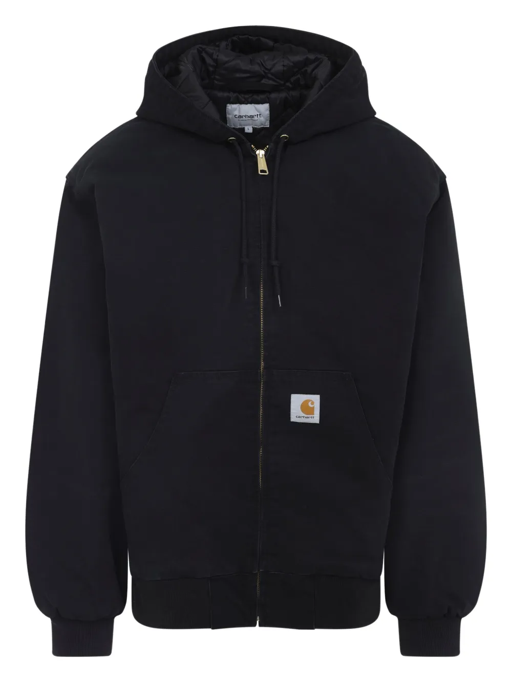 

Хлопковая куртка с капюшоном CARHARTT WIP, черный