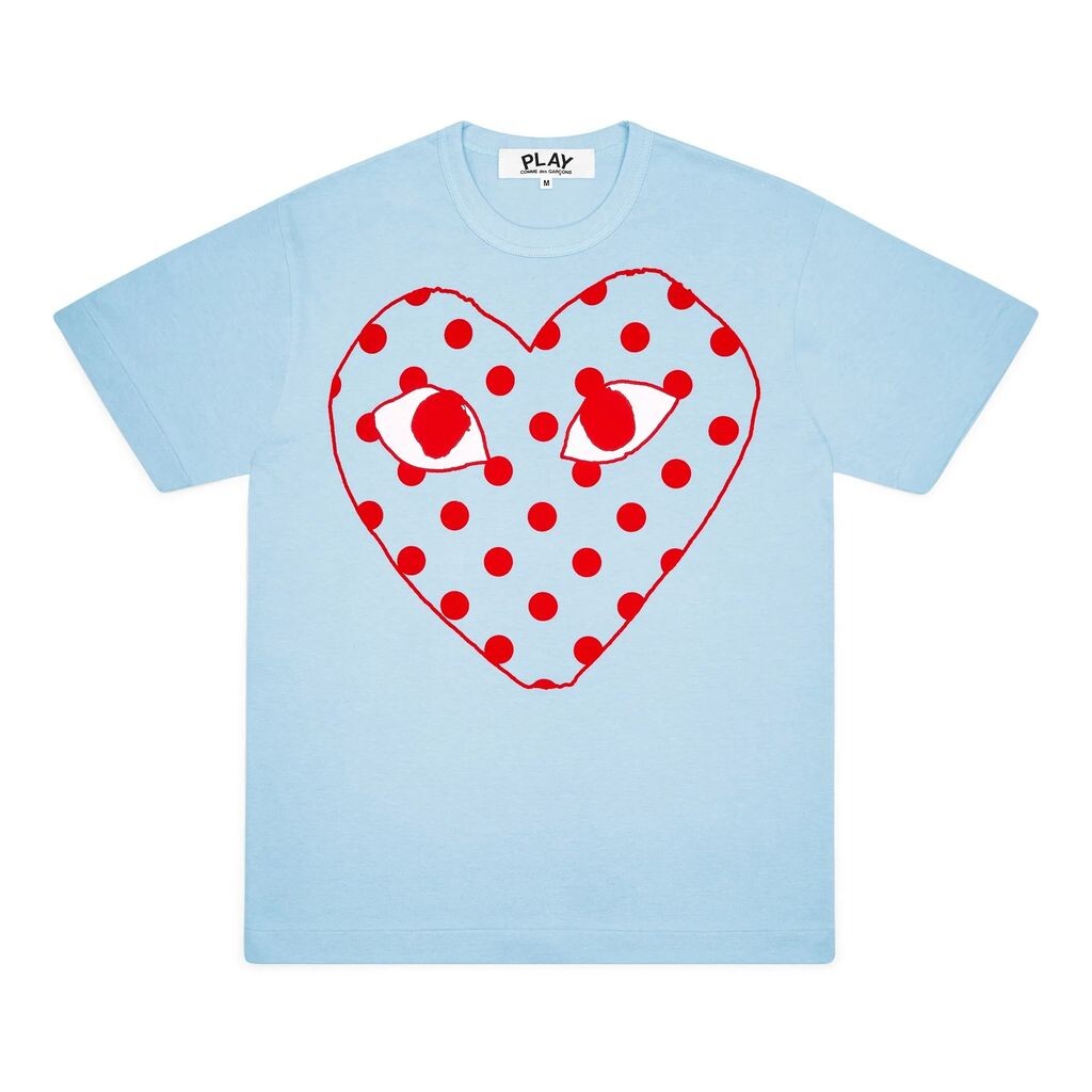 

Футболка с синим сердечком Comme Des Garcon, синий
