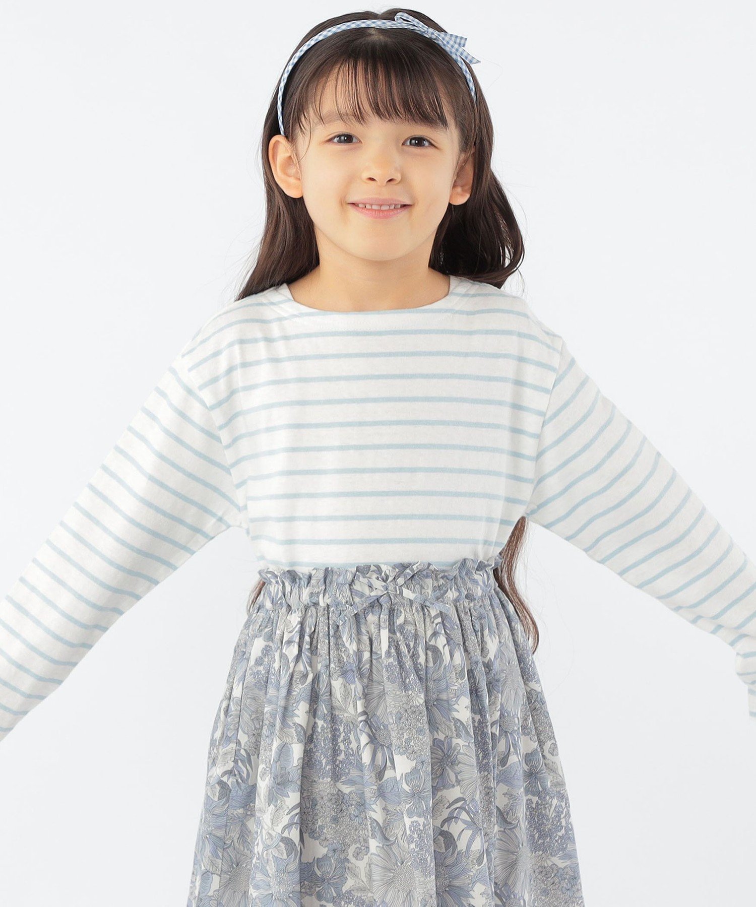 Детская футболка с длинным рукавом в полоску (100–130 см) SHIPS KIDS, Light blue — фото 4