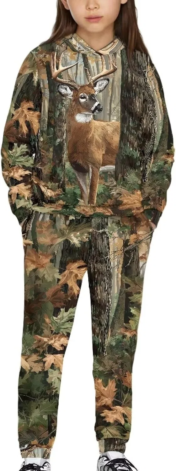 Детский спортивный костюм из флиса Pensura, Camo Deer Hunting Forest