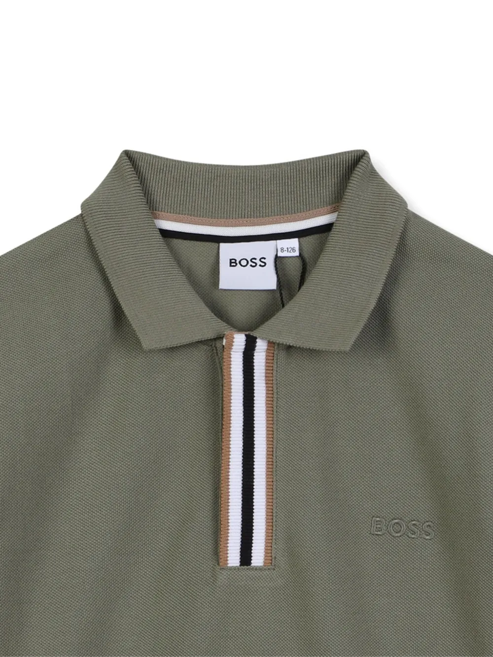 Рубашка поло с длинными рукавами BOSS Kidswear, зеленый — фото 3