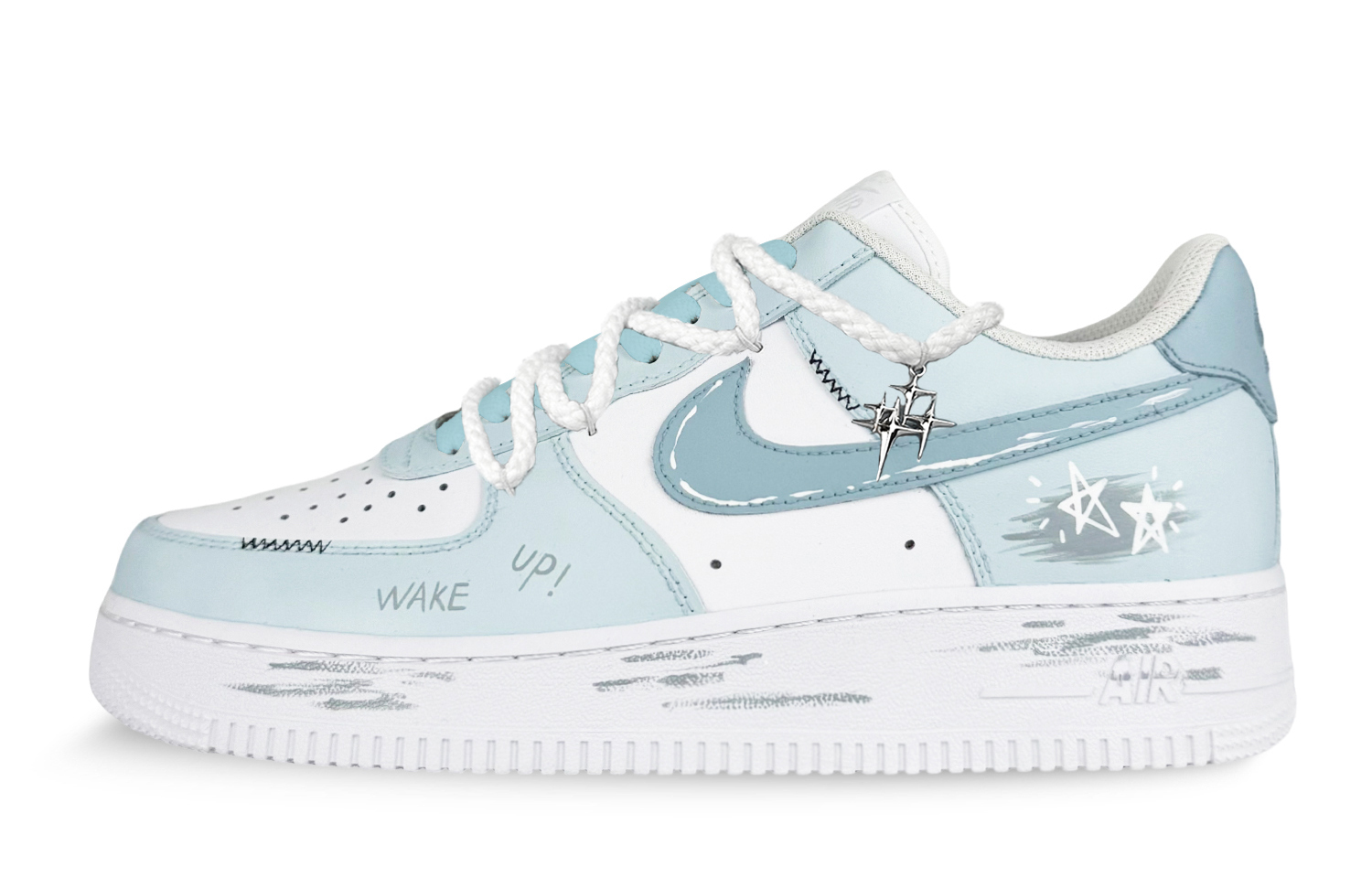 

Nike Air Force 1 Realm Of Sky устойчивые к истиранию низкие скейтбордские туфли мужские light blue