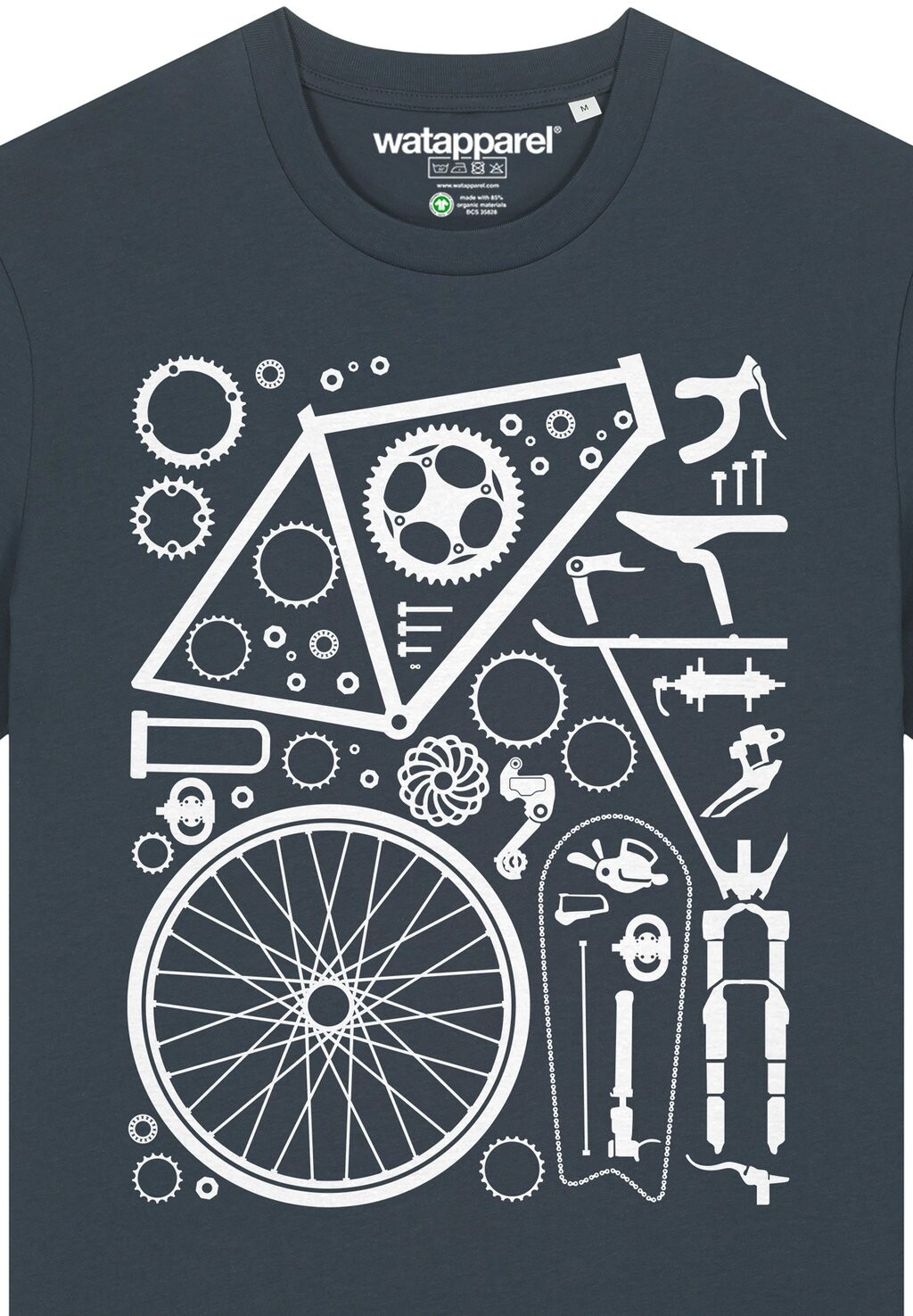 

Футболка с принтом FAHRRADTEILE watapparel, антрацит