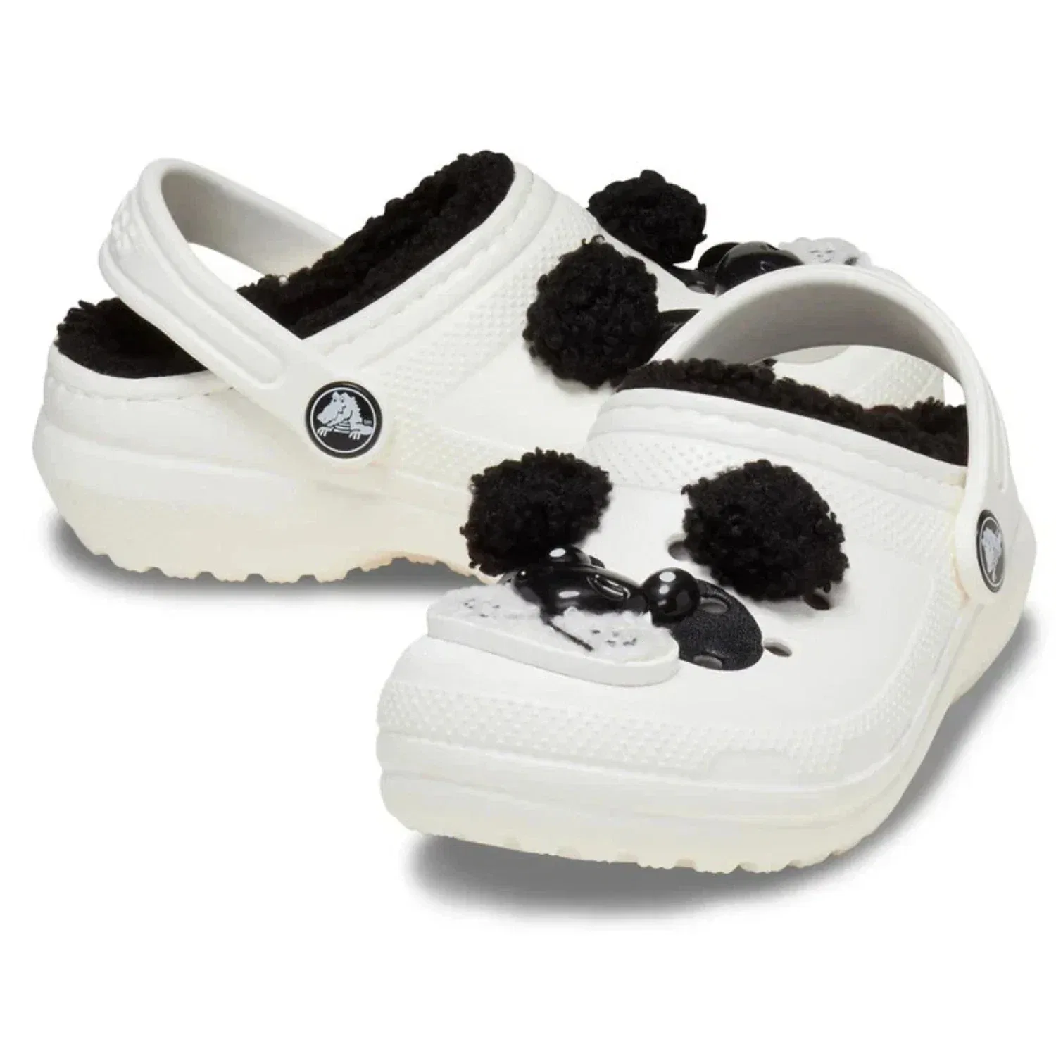 Crocs Classic Lined I Am Panda Bear 210395-0WX C9 White Shoes KFC684 — фото 3