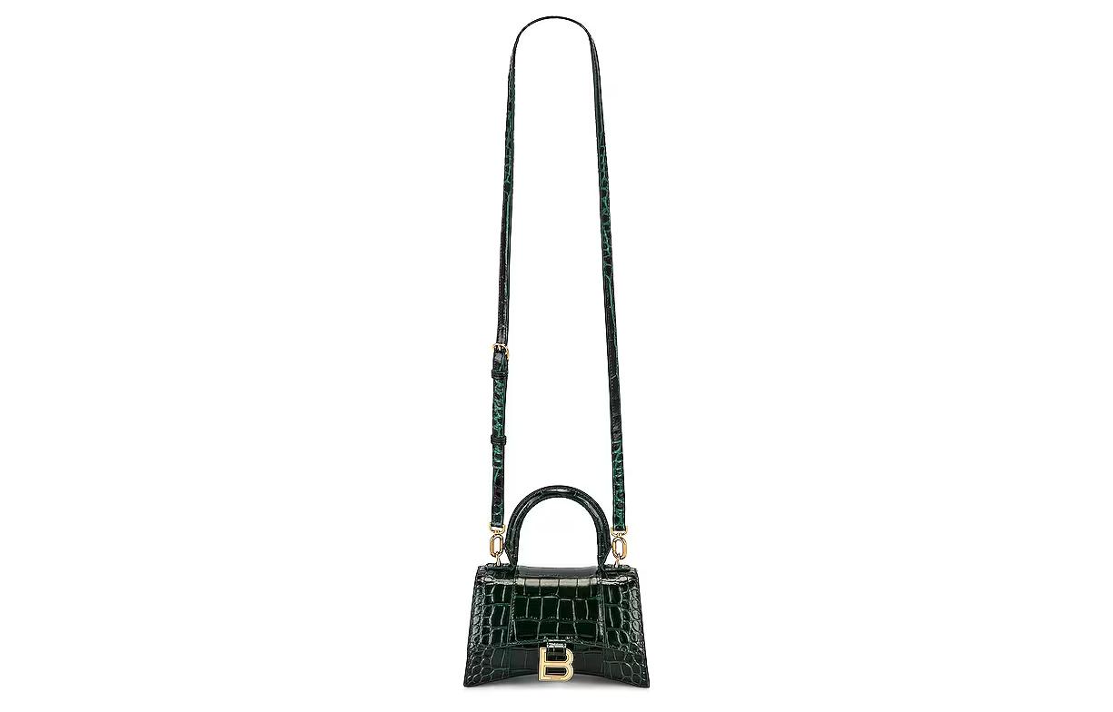 Часовая Сумочка из Коровьей Кожи Balenciaga, Наплечная Сумка, Кроссбоди, Миниатюрная Женская Сумка Джаспер — фото 4