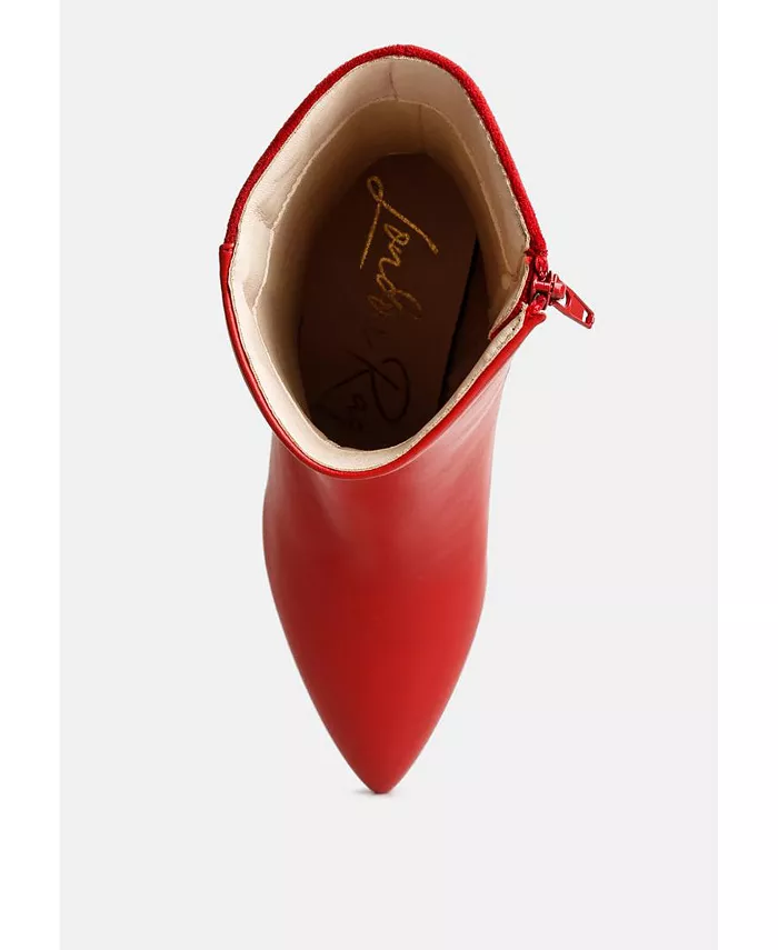 Женские высокие ботинки Desire Suede с задней панелью London Rag, красный — фото 4
