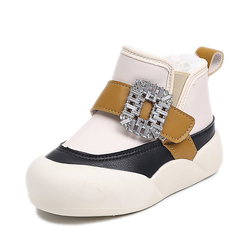 

Износостойкие дышащие детские ботинки средней высоты для детей от 3 до 7 лет Bull Thunder, бежевый