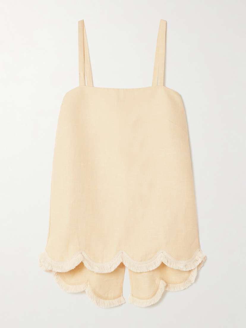 

Льняной топ Essie с бахромой Posse, желтый