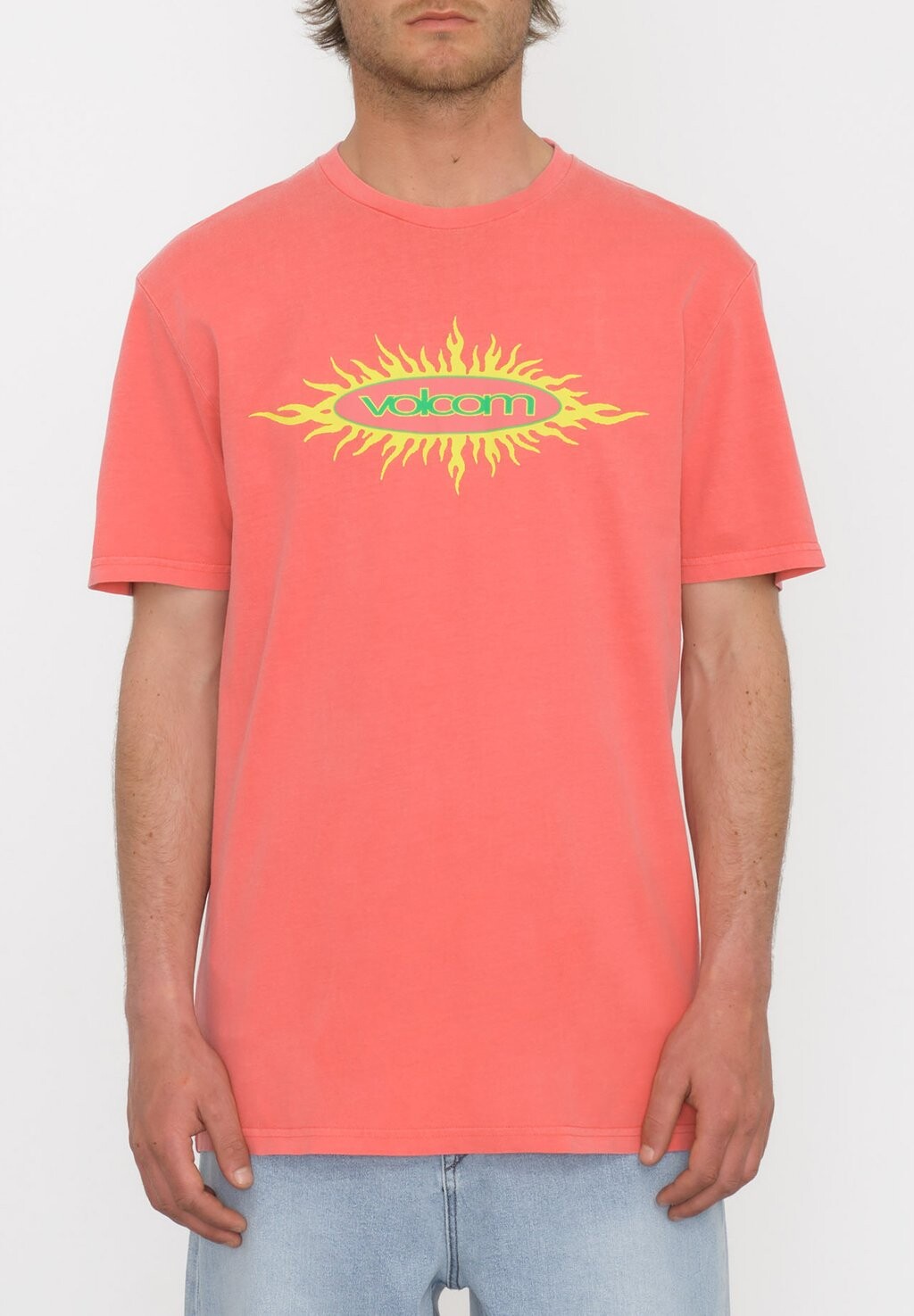 

Футболка с принтом SUN Volcom, цвет washed ruby