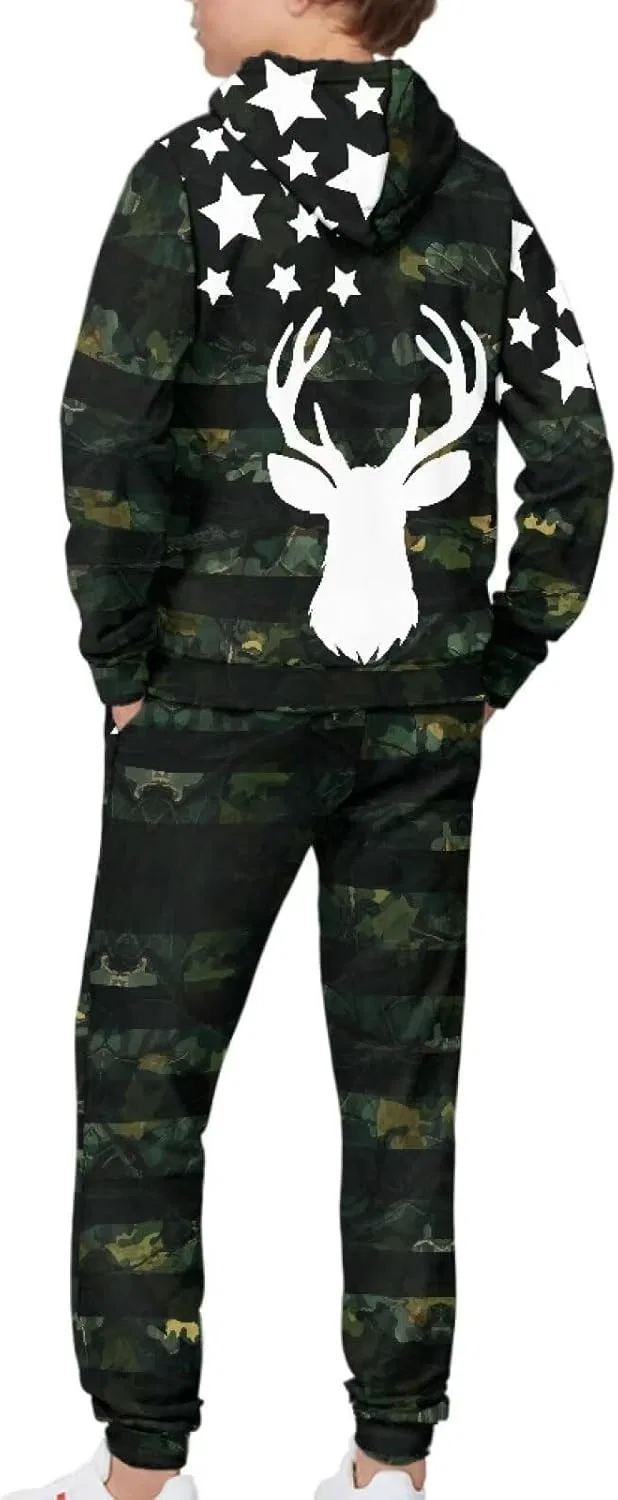 Детский спортивный костюм с камуфляжным принтом DISNIMO, Camo Deer Star — фото 2