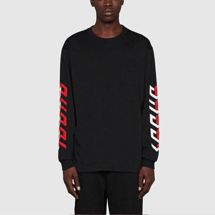 Толстовка мужская Gucci, хлопок, черный / белый / красный — фото 3