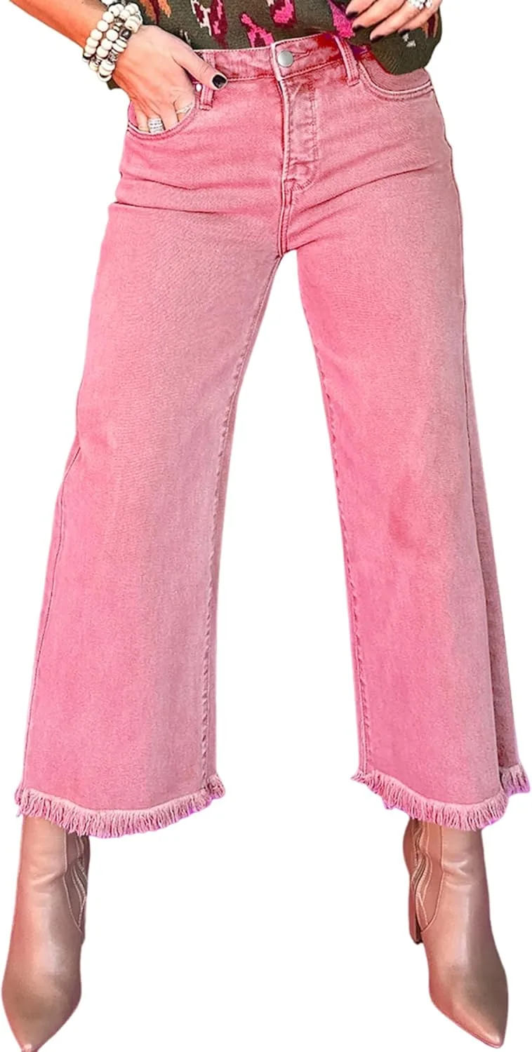 

Cropped джинсы для женщин Myosotis с кислотной мойкой и высокой талией Apvirdy