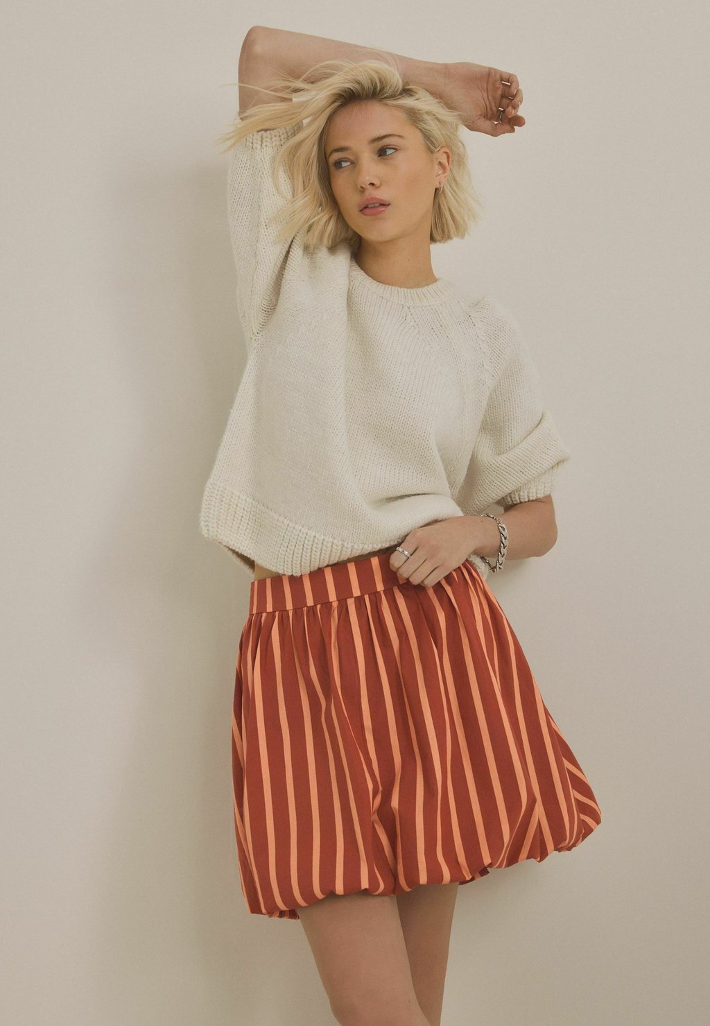 

Юбка-фонарик REGULAR FIT-BUBBLE HEM - Mini skirt Next, оранжевый