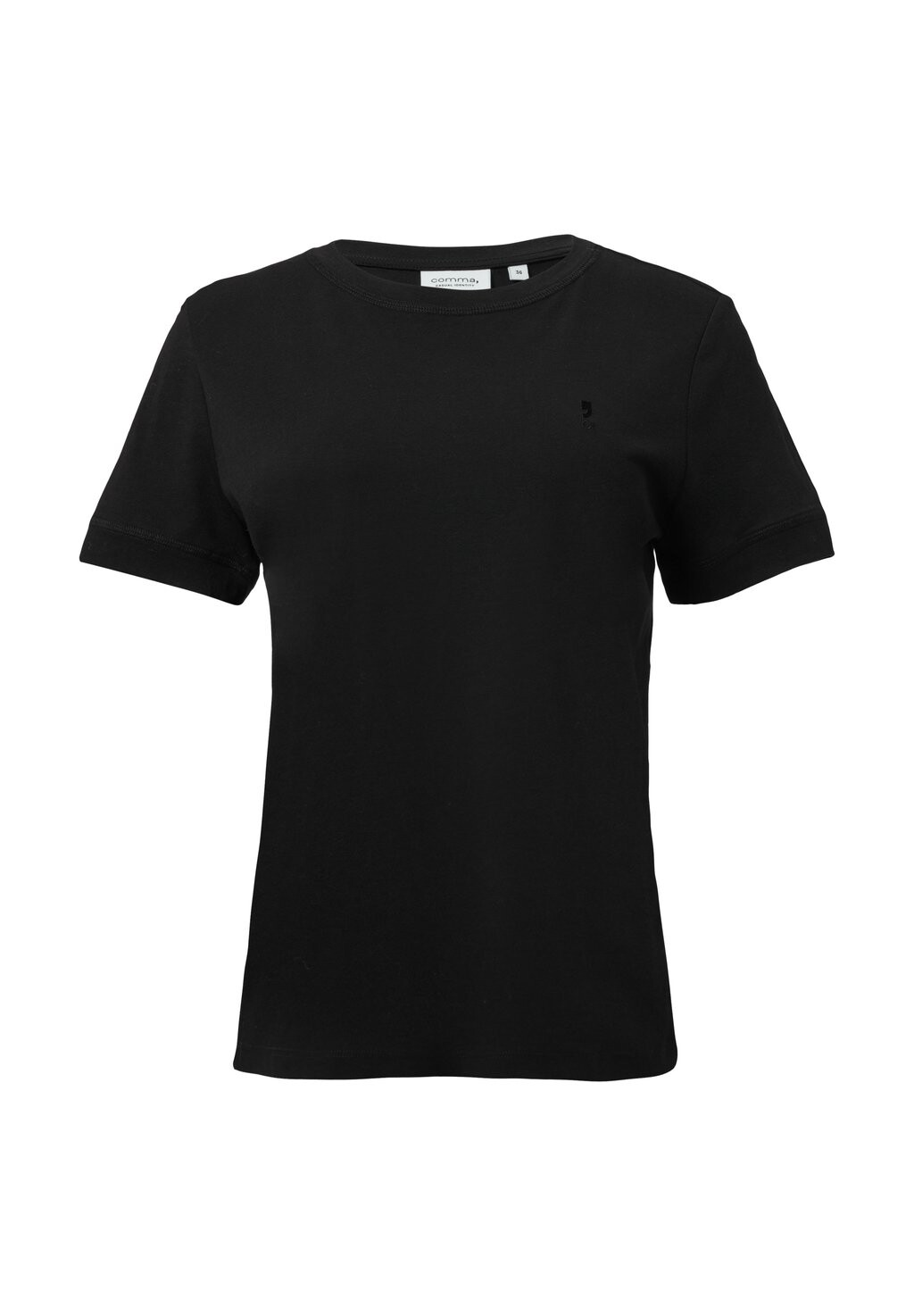 

Базовая футболка WEICHES MIT LOGO-STICKEREI comma casual identity, черный