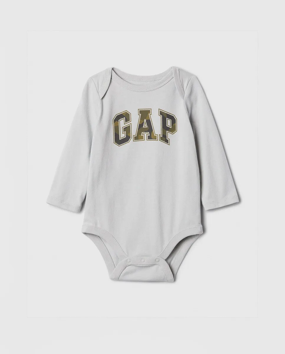 

Боди для девочки с принтом логотипа Gap, белый