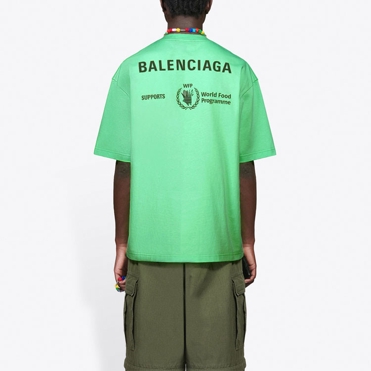 Футболка мужская неоново-зеленая Balenciaga, зеленый — фото 4