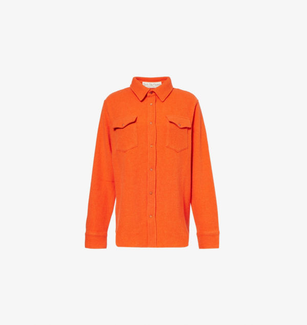 

Рубашка Regular-Fit из кашемира с заостренным воротником Gods True Cashmere, серый