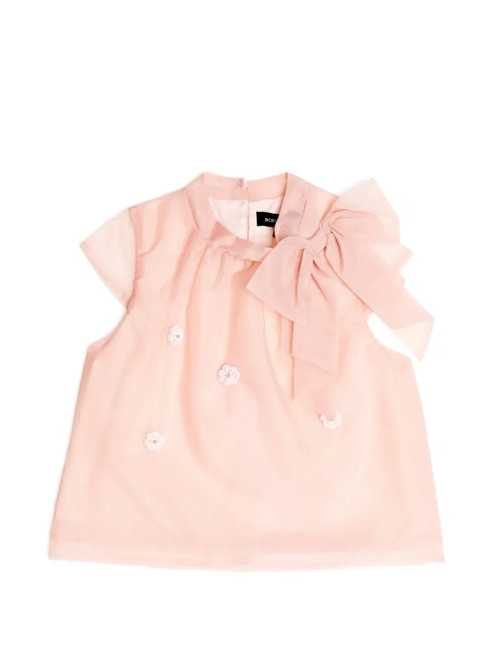 Топ с цветочным принтом и бантом Bcbg Kids, розовый