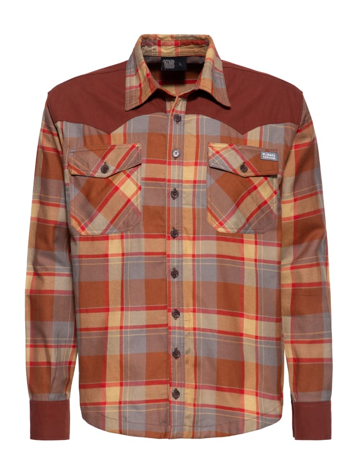 

Рубашка с длинными рукавами King Kerosin коричневого цвета King Kerosin