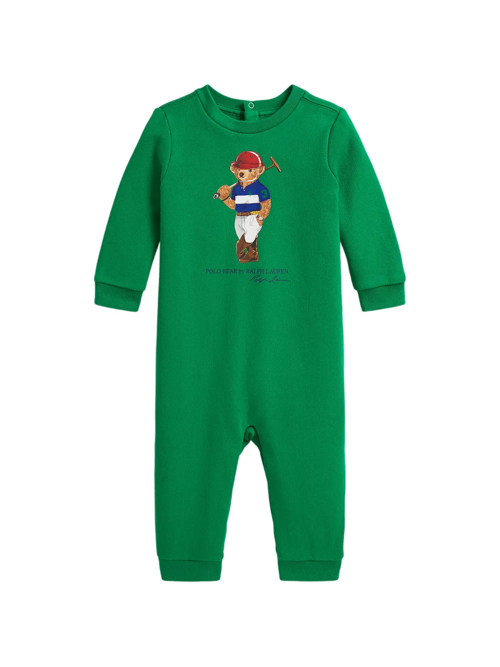 

Комбинезон с изображением медвежонка Поло Polo Ralph Lauren Kids, зеленый