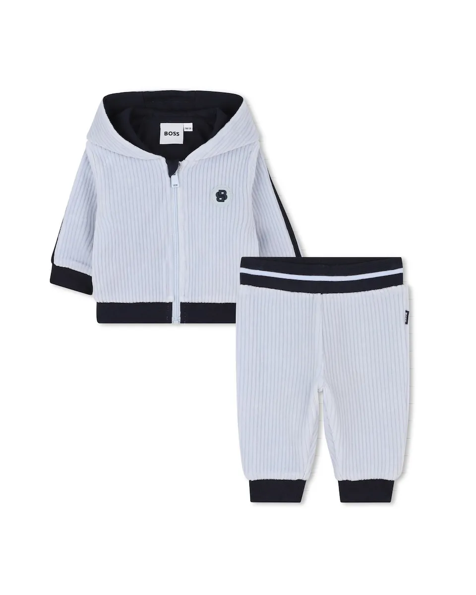 

Набор для малыша из ребристого бархата BOSS Kidswear, светло-голубой