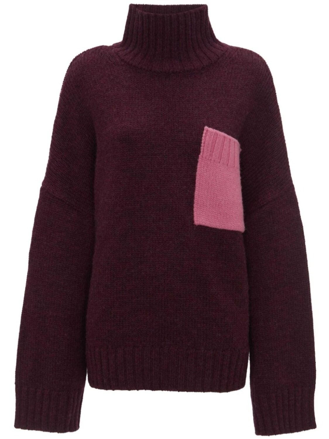 

JW Anderson джемпер в рубчик с контрастным карманом, фиолетовый