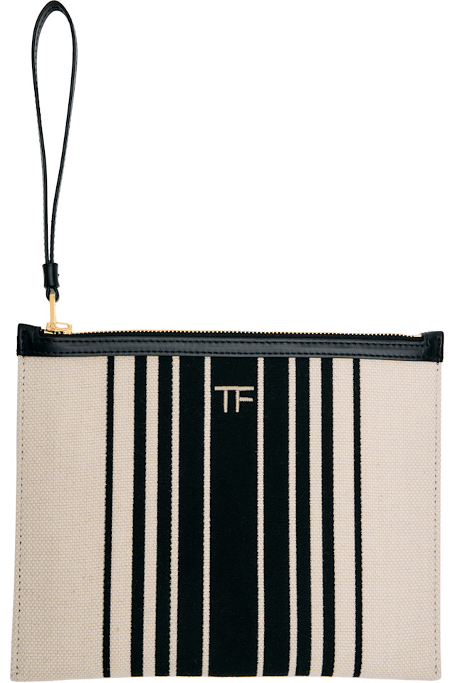 

Tom Ford Бежево-Черный клатч на запястье