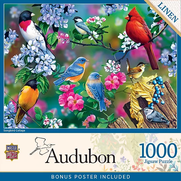 

Шедевры Одюбона - Коллаж певчих птиц, пазл из 1000 элементов Masterpieces Puzzles, multicolor