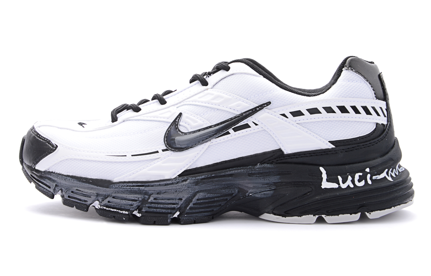 

Инициатор амортизация устойчивость к истиранию дышащий низкий верх повседневный городской комьютерский беговые кроссовки unisex Nike, белый