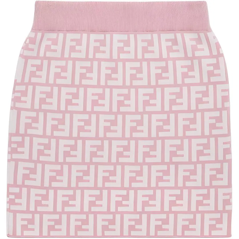 Юбка FENDI Kids короткая розовая
