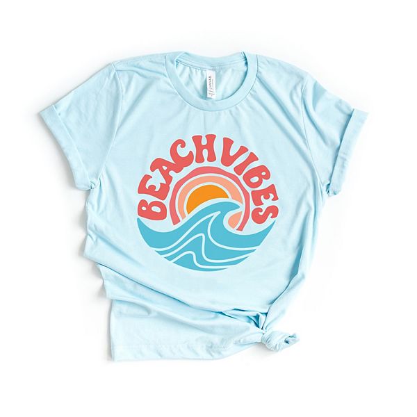 

Футболка с коротким рукавом Beach vibes circle Simply Sage Market, Ice Blue