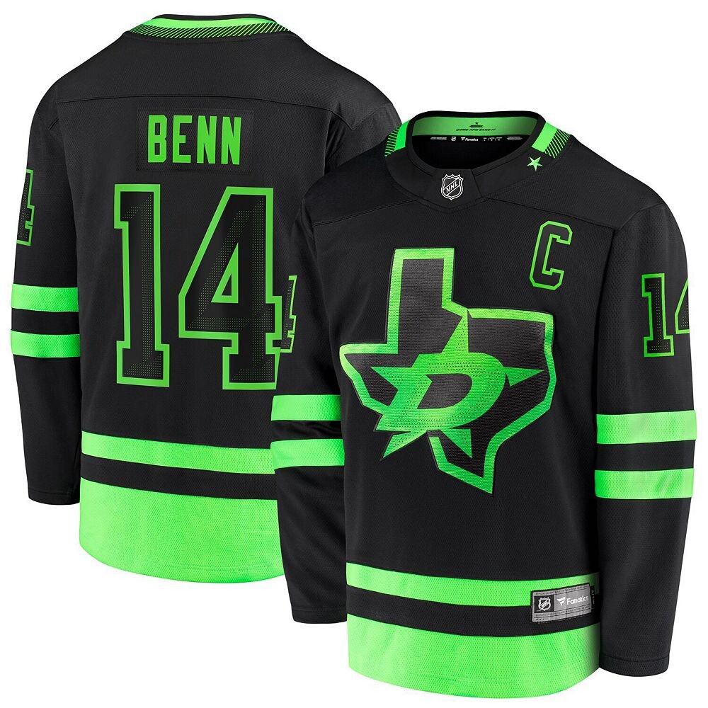 

Мужская черная футболка Fanatics с брендом Jamie Benn Dallas Stars 2020/21, альтернативная футболка отколовшегося премьер-министра, цвет Str Black