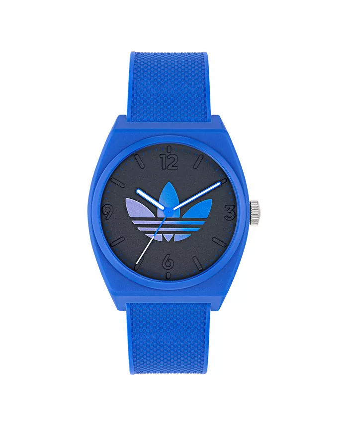 

Унисекс аналоговые часы с синим пластиковым корпусом, 38 мм adidas
