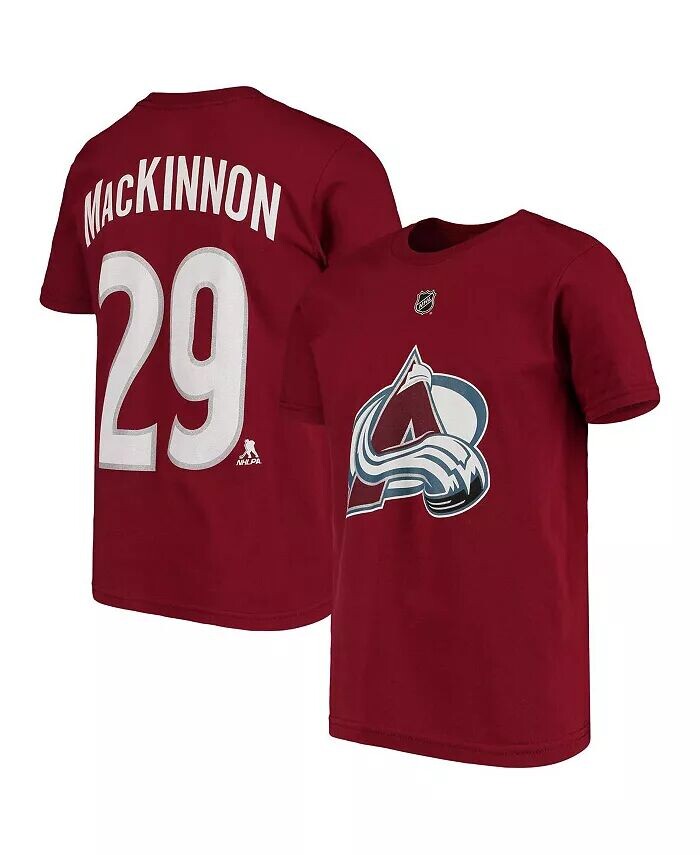 

Футболка Big Boys Nathan MacKinnon бордового цвета с именем и номером игрока Colorado Avalanche Outerstuff
