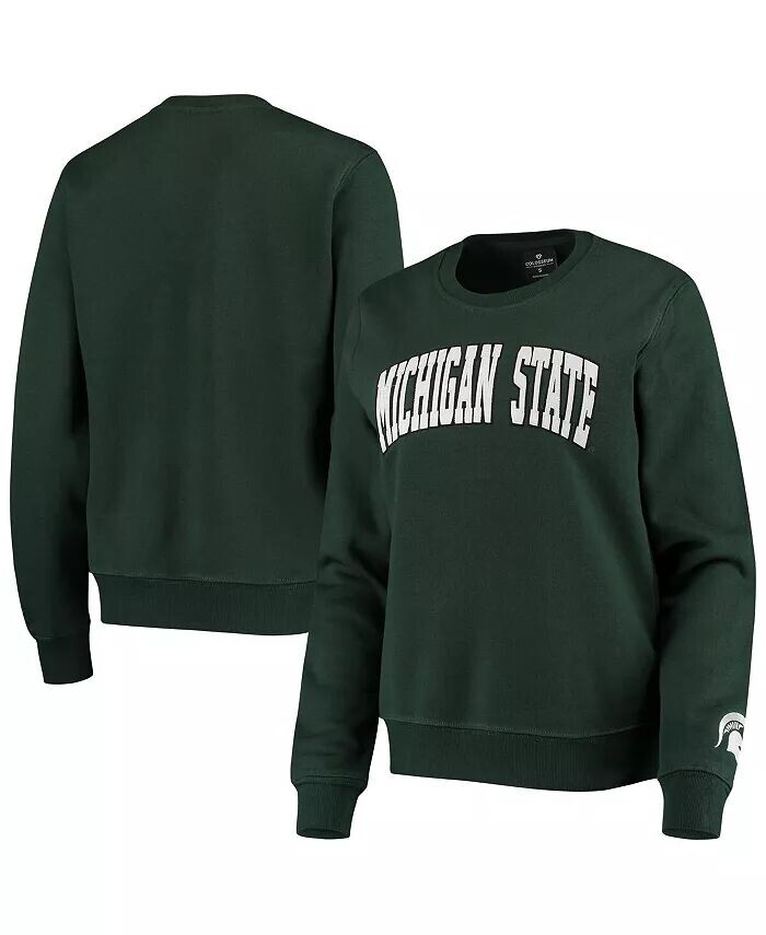 

Зеленый женский пуловер-свитшот Michigan State Spartans Campanile Colosseum