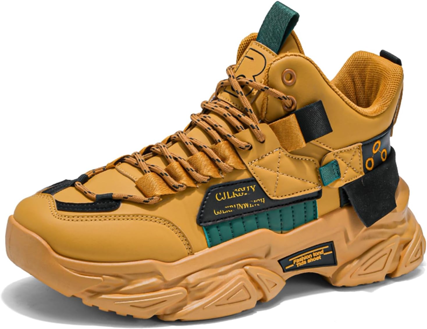 

Мужские модные кроссовки, ботинки для походов, повседневные спортивные прогулочные туфли, высокие кроссовки для мужчин Spwagym, коричневый