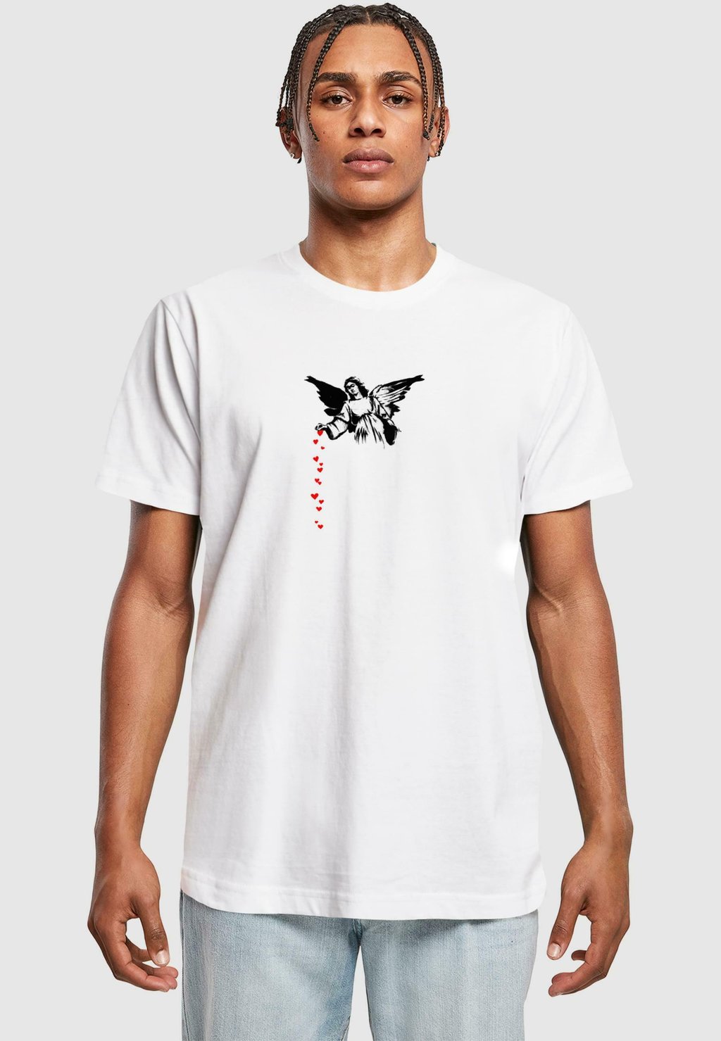 

Футболка с принтом BANKSY-HEARTS Merchcode, белый