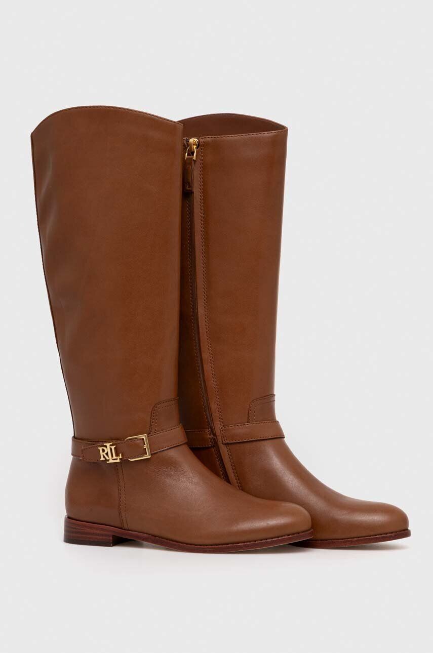 

Lauren Ralph Lauren Brooke Высокие кожаные сапоги, коричневый